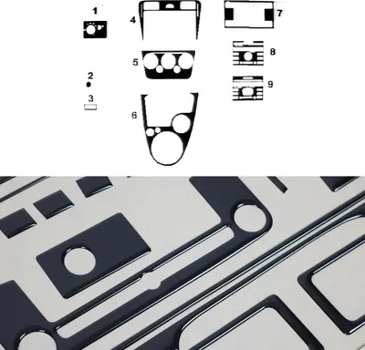 Obrázek produktu pro Interiérové dekorace Kokpit pro Ford Fusion 2005-2012 Piano Black Optics 9ks