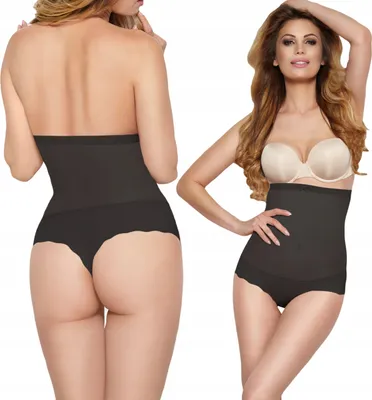 Produktbild von Mitex - GLAM STRING - Damen Slip Tanga Bauch-weg Laserschnitt unsichtbarer - Schwarz - XL