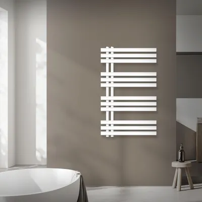 Obrázok produktu pre LuxeBath Design kúpeľňový radiátor, 600x1000 mm, biely, vrátane montážnej sady, bez vykurovacieho telesa