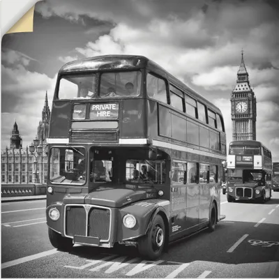 Produktbild von ARTland Wandbild, selbstklebend London klassische Straßenszene Größe: 30x30 cm