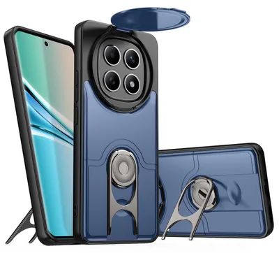 Obrázek produktu pro Pouzdro pro Xiaomi Redmi Note 15 5G/4G, Posuvným krytem fotoaparátu a kroužkovým stojánkem, nárazuvzdorné ochranné pouzdro Modrá
