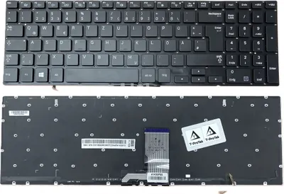 Zdjęcie produktu dla Klawiatura - Kolor: czarny - z podświetleniem - bez ramki - Niemiecki układ klawiatury kompatybilny z Samsung NP770Z5E-S01DE