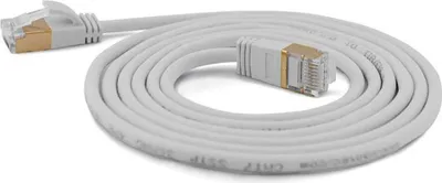 Productafbeelding van Wantec 7183 Wantec Patchkabel SSTP CAT7 Ste. CAT6a d=4mm 0,10m   grau