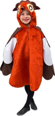 Eulen Kostüm Oliver Eule für Kinder Gr. 104-140 Tier Uhu Waldkauz Tierkostüm Plüsch Fasching Karneval Mottoparty Kinderfasching Kindergeburtstag