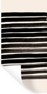 Produktbild von MuchoWow® Wandtattoo Wandsticker Wandaufkleber Linie - Schwarz - Abstrakt 40x80 cm Selbstklebend und Repositionierbar - Repositionierbar - Wasser abweisend