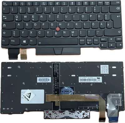 Produktbild von DEUTSCHE-Tastatur Schwarz Rahmen,Beleuchtung,Trackpoint für Lenovo ThinkPad X280 20KE