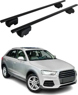 Image de Barres de toit transversales pour Audi Q3 8U 2011-2018 Fer Noir 2Pcs