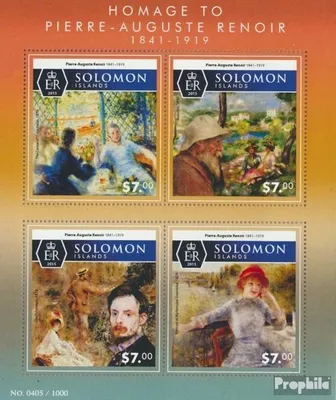 Produktbild von Briefmarken Salomoninseln 2015 Mi 3441-3444 Kleinbogen (kompl. Ausg.) postfrisch Pierre-Auguste Renoir