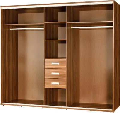 Obrázok produktu pre Šatníková skriňa so zrkadlom 255 cm MAKEL - dub sonoma