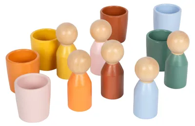 Image de Gobelets de tri Montessori avec figurines
