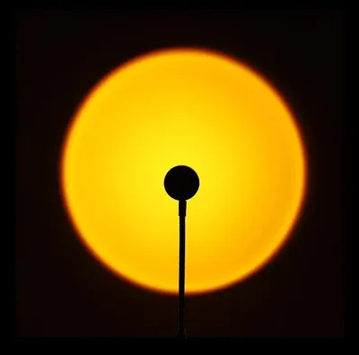 Produktbild von USB-Sunset-Projektionslampe mit LED, 360°-Schwanenhals und Regenbogen- und Sonnenuntergangseffekt, 5 W, Sunset Yellow