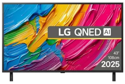 Obrázek produktu pro LG 43QNED80A6A.AEK, 109,2 cm (43"), 3840 x 2160 px, QNED, Smart TV, Wi-Fi, Černá