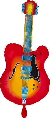 Produktbild von Folienballon E-Gitarre 82 x 64 cm