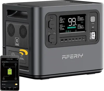 Produktbild von AFERIY Haven2400 Tragbare Powerstation 2400W 2048Wh LiFePO4, Erweiterbar, USV unter 10 ms, App-Steuerung, 500W Solareingang, Mobiler Stromspeicher für