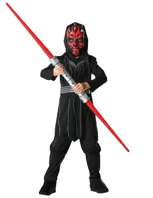 Produktbild von Darth Maul Star Wars Original Lizenz Kinderkostüm schwarz-rot