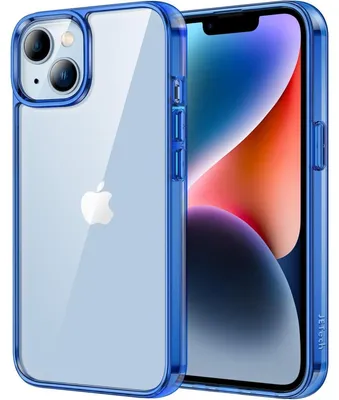 Zdjęcie produktu dla Etui ochronne do iPhone 14 (6,1 cala), przezroczyste, odporne na wstrząsy, niebieskie