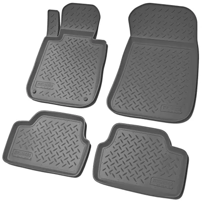 Immagine prodotto di tappetini in gomma 3D per BMW Serie 1 | Tipo E81 E82 E87 E88 | montaggio personalizzato con bordo