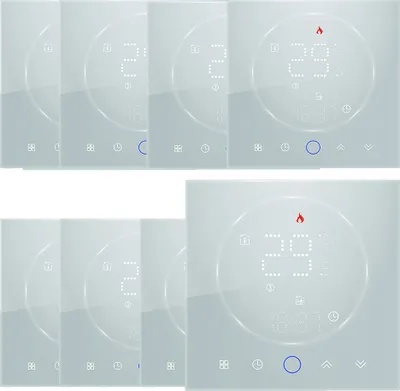 Produktbild von 8X Digital LCD Raumthermostat , 3A Warmwasserbereitung Thermostat Wandthermostat Unterputz Fußbodenheizung Innenthermometer kompatibel mit Tmall Genie, Amazon Echo, Google Home
