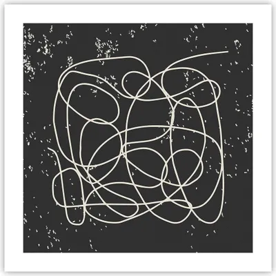 Produktbild von Poster - Poster ohne Rahmen - Modern Linie Schwarz - 50x50 cm - Wand Bild - Wanddeko - Wandbilder - Kunstposter - Wandposter - Bilder - Kunstdruck - Wanddekoration - Wandbild - P2XAC50x50-4649