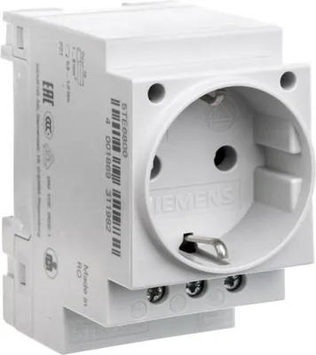 Productafbeelding van Siemens Schuko-stopcontact, 16A, 5TE6800, conform DIN VDE0620, voor inbouw in verdeeldozen