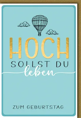Produktbild von Geburtstag - Glückwunschkarte im Format 11,5 x 17 cm mit Umschlag
