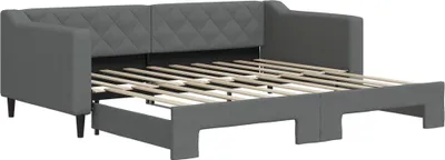 Obrázok produktu pre vidaXL Rozkladacia posteľ Dark Grey 90x190 cm Látka