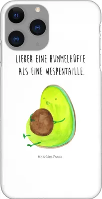 Produktbild von Mr. & Mrs. Panda Iphone 11 Pro Handyhülle Avocado Pfeifen - Weiß - Geschenk, Premium Kunststoff, Diät, Ernährung, Handy Case, Abnehmen