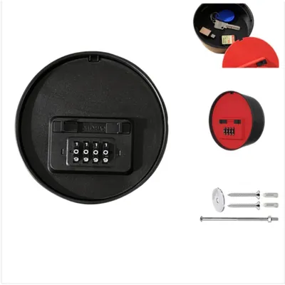 Produktbild von INF Renovierungs Schlüsselbox Plastik 10.5cmx10.5cmx4cm mit Zahlenschloss Schwarz