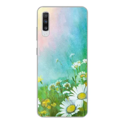 Produktbild von MuchoWow® Handyhülle Schutzhülle Hülle für Samsung Galaxy A70 Gänseblümchen - Sonne - Sommer Silikon Softcase Handy Hülle - Schutzhaube