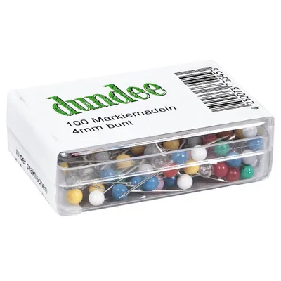 Produktbild von dundee Pinnnadeln farbsortiert 100St.