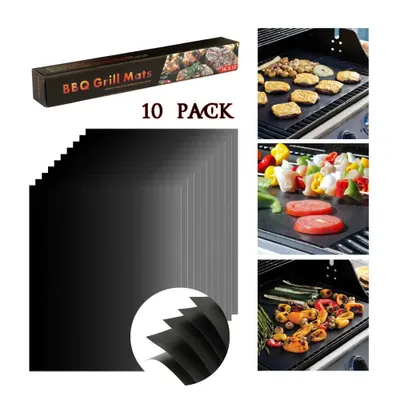 Produktbild von 10X Grillmatte BBQ backmatte Grillmatten Grill Matte Grillunterlage Bratfolie