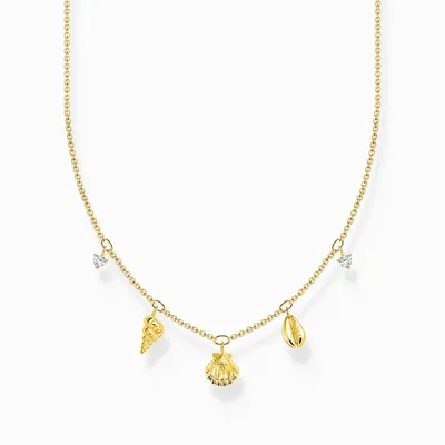 Produktbild von Thomas Sabo Halskette mit Muscheln goldfarben KE2158-414-14-L45V