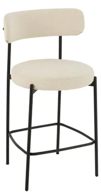 Produktbild von Barhocker aus Metall mit Bouclé-Stoff