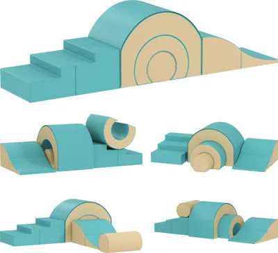Immagine prodotto di AIYAPLAY blocchi da costruzione in schiuma per bambini 5 pezzi blocchi da costruzione morbidi per arrampicata blocchi da costruzione giganti blocchi da costruzione grandi blocchi da costruzione set di blocchi da costruzione in pelle artificiale sabbia+verde