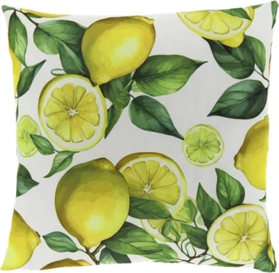 Produktbild von Outdoor Kissen Zitronen weiß gelb grün 45x45cm
