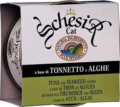 Produktbild von Schesir Nassfutter für Katzen mit Fisch - Thunfisch mit Algen 85 g, Adult, jede Rasse, Thunfisch, 85 g