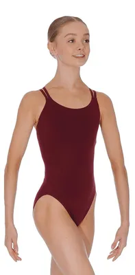 Zdjęcie produktu dla Body z dwoma ramiączkami marki Capezio, kolor burgundowy, rozmiar XS