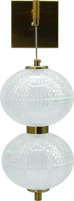 Zdjęcie produktu dla Kinkiet LED Amerilla złoto-przezroczysty 30W Neutralna biel 3000lm akryl wym:46x15x15cm IP20 IdeaLED