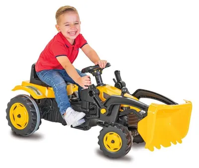 Image de Tracteur à pédales avec chargeur frontal Strong Bull jaune