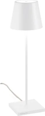 Immagine prodotto di Lampada da Tavolo Poldina Bianca 230V con spina LED Dimmerabile 11x38 cm - Design Moderno in Alluminio