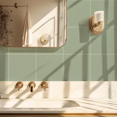 Immagine prodotto di Piastrelle adesive, 50 pezzi - Verde salvia - Adesive - Impermeabili - Antigraffio - Adatte per cucina/bagno