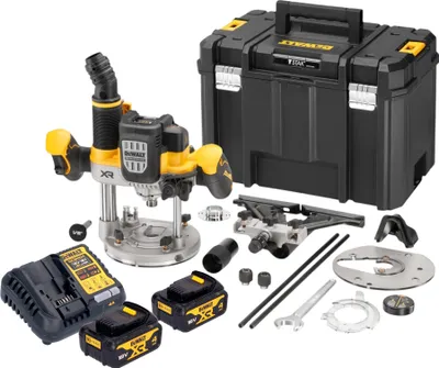 Zdjęcie produktu dla Frezarka akumulatorowa DeWalt DCW 620 M2T 18 V 12 mm bezszczotkowa + 2x akumulator 4,0 Ah + ładowarka + TSTAK