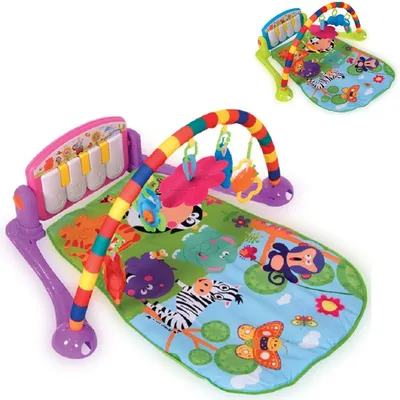 Produktbild von Lorelli Krabbeldecke Spielcenter Piano, Musik 4 Spielfiguren 1 Spiegel ab Geburt rosa