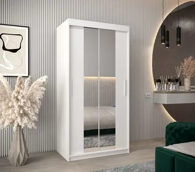 Obrázek produktu pro Skříň s posuvnými dveřmi v šířce 100 cm TIMEA 1 - bílá