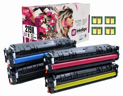 Produktbild von Inkdigo Tonerset W2190-2193X für HP Color LaserJet Pro 3202dn, 3202dng, 3202dw, 3202dwe – CMYK,, KI-generiertes Bild