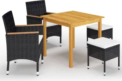 Produktbild von 5-tlg. Garten-Essgruppe Schwarz