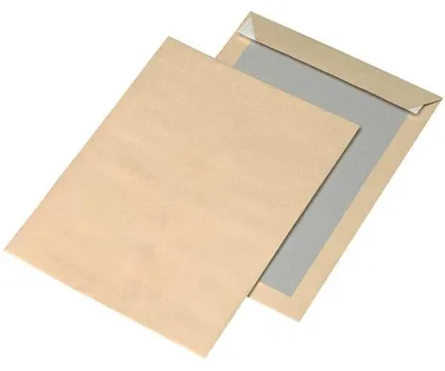 Produktbild von Papprückwandtasche B4, haftklebend,m.Abdeckstr.,o.F., braun, 110 g/qm, 1 St.