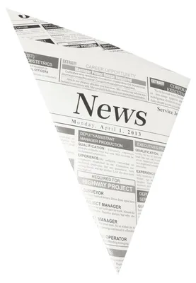 Produktbild von 500x Spitztüten Pergamentersatz fettdicht 19x19x27cm 125gr. Zeitungspapier