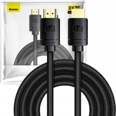 Image de Baseus CAKGQL01 Câble HDMI 3 m HDMI Type A (Standard) Noir, Argent