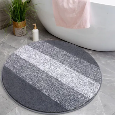 Produktbild von Omgoods – Rutschfeste Badmatte, 90 cm, Grau, Waschbare Duschmatten